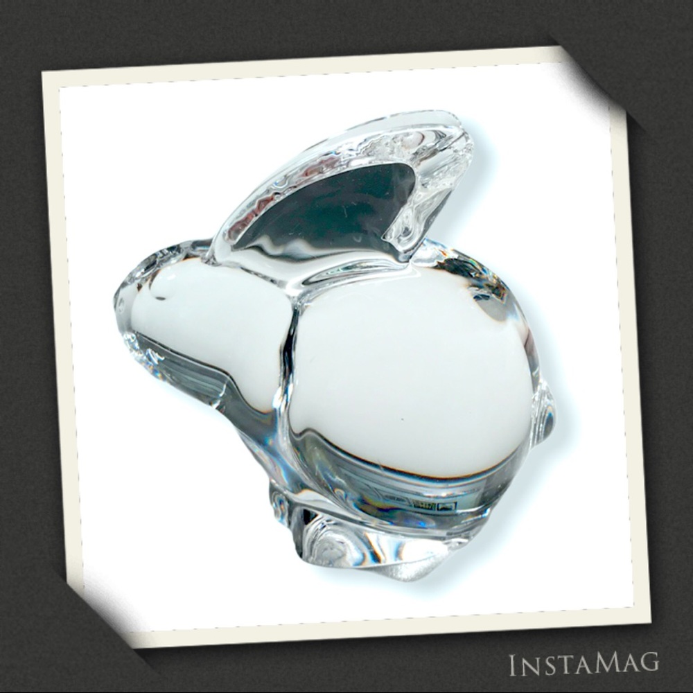ONEIDA Hand Cut Clear Crystal Rabbit Figurine